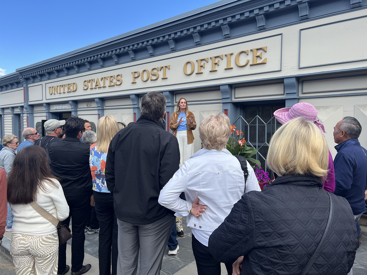 Facilitator guiding a discussion with engaged retreat participants